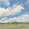 Cloudfest over Soapstone - watercolor on paper