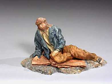 Jesse Street, a homeless man who is camping out at the Juried Show, by Gillian Gussack